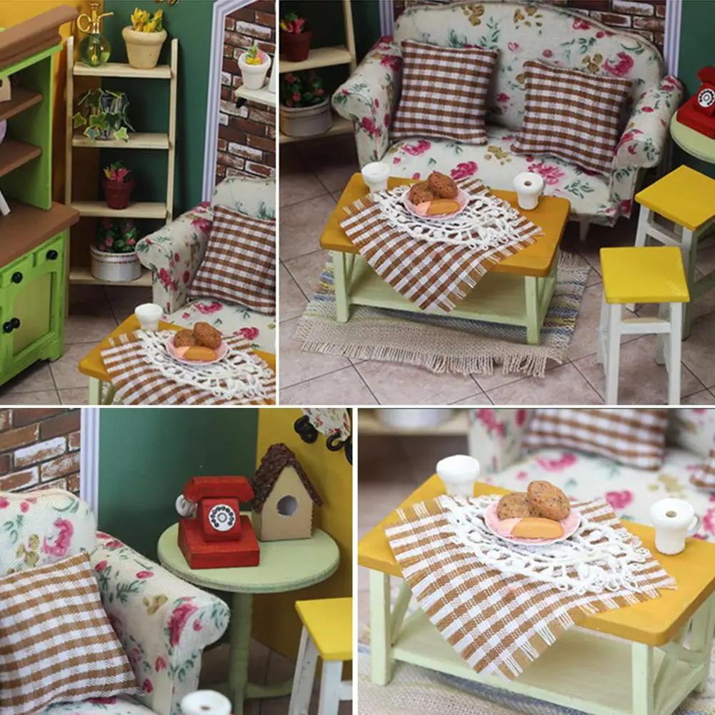 Hand-Assembled DIYKit with Furniture Doll Houses for Birthday Gift and Home Decoration Dollhouse Model Toy