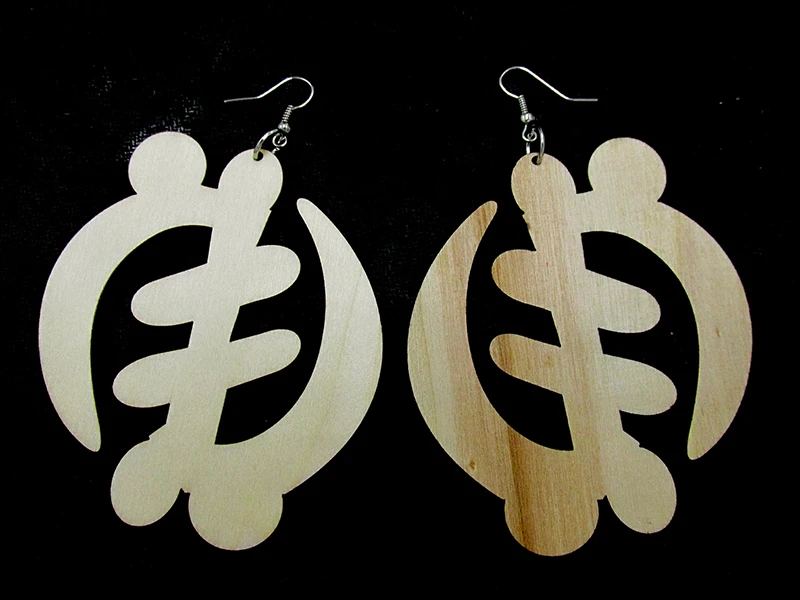 Необработанные серьги из дерева Adinkra Gye Nyame|earrings earring|earrings woodearring lot |