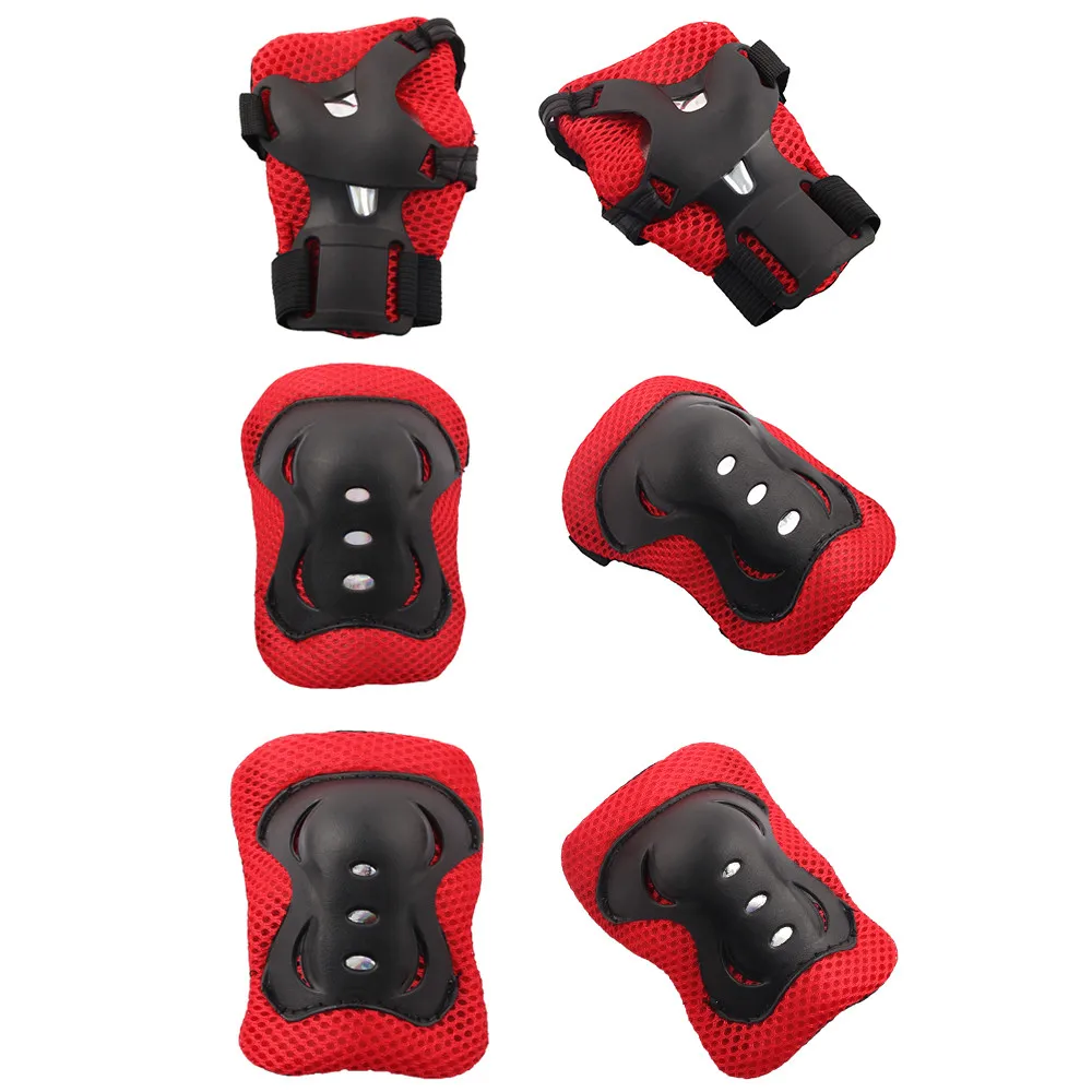 New 6pcsSet Children Sports Safety Set Wrist Elbow Knee Pads Protective Gear Use Scooter Skating Cycling Practice (48)