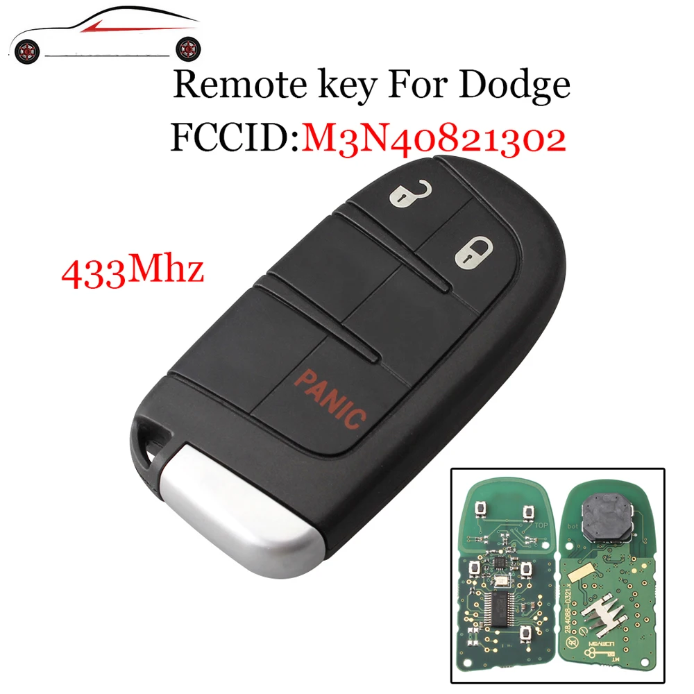 

GORBIN 2+1 Buttons Smart Remote Key 433mhz for Dodge for Jeep for Fiat ID46 Chip GEN4 TOMBSTONE PROXIMITY REMOTE M3N40821302