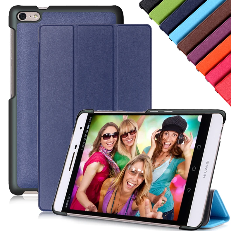 

Advanced Colourful PU Leather Case Tri-Fold Stand Smart Cover For Huawei MediaPad M2 Lite PLE-703L Printing Tablet Bag Housing