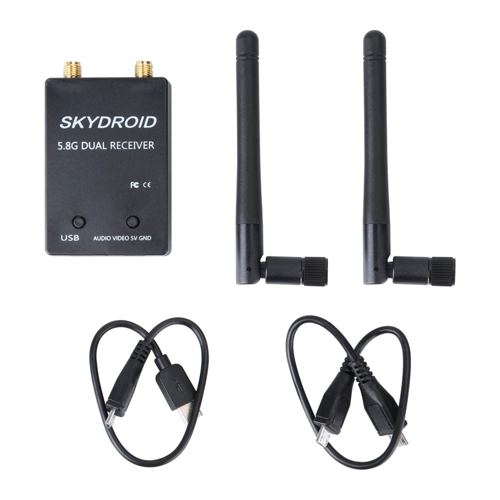 

SKYDROID UVC Dual Antenna Control Receiver OTG 5.8G 150CH Full Channel FPV Receiver W/Audio For Android Smartphone