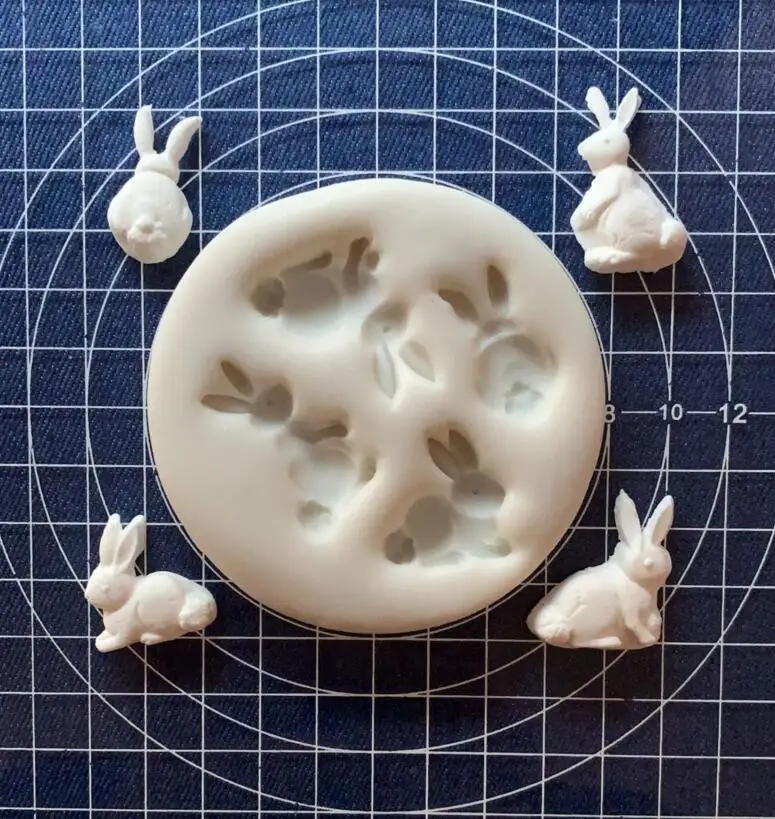 

Cake Tools rabbit bunny Easter animal silicone mold Decorating Cupcake decorating Gumpaste fondant tool mould