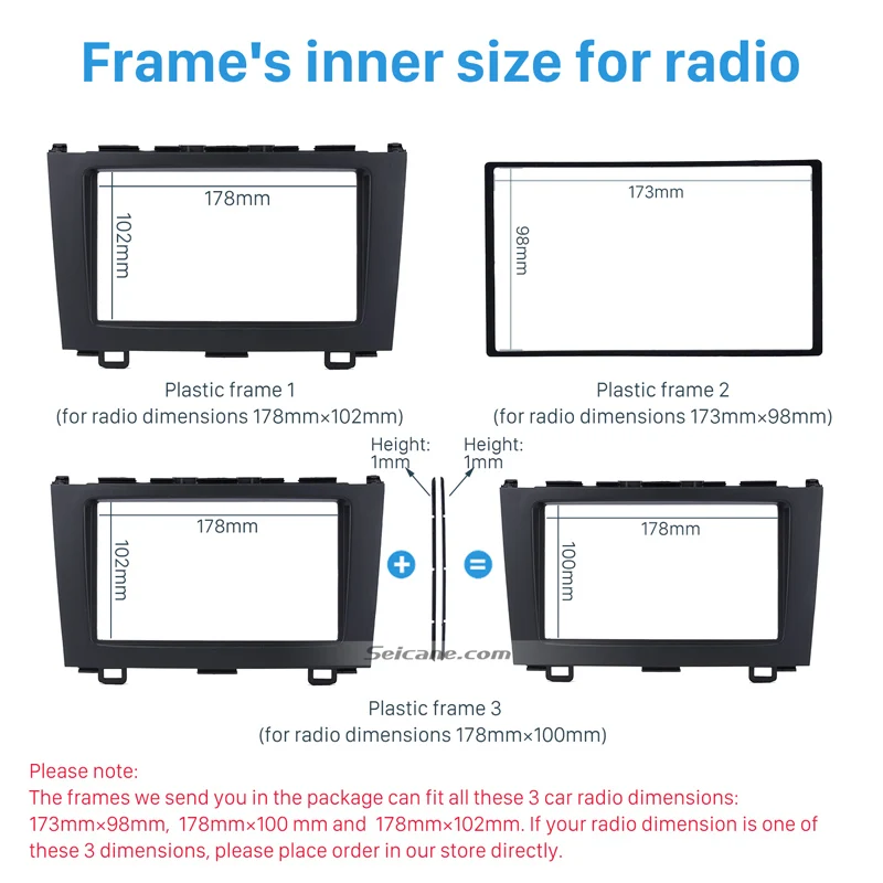 Seicane черный 178*100 мм 2Din стерео Панель Крепление отделка комплект DVD Панель рамки для 2008 2009 2010 2011 Хонда сrv