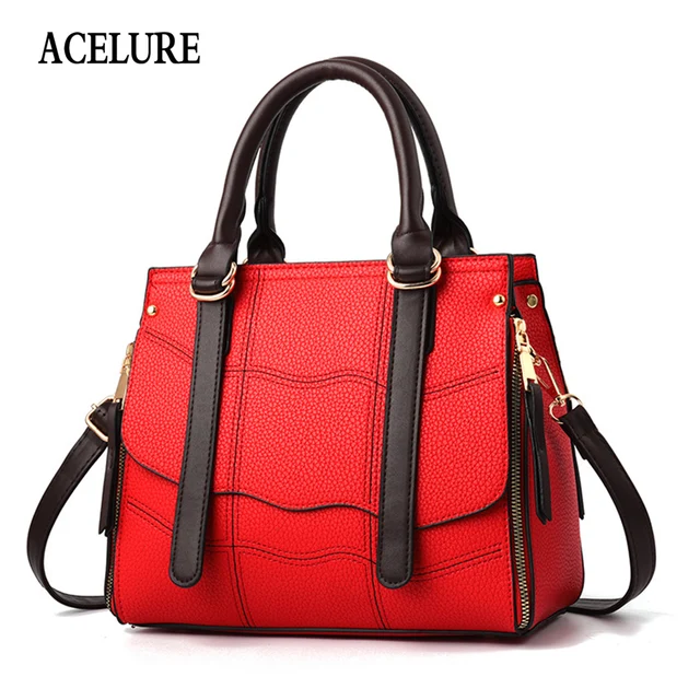 Acelure New Women S Handbag Satchels Zipper Lattice Large Capacity Acelure New Women S Handbag Satchels Zipper Lattice Large Capacity Luxury Handbags Bags Designer Female Shoulder