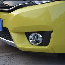 Для Honda Fit внешний автомобильный Стайлинг Хром Передняя противотуманная фара Крышка лампы Отделка 2 шт