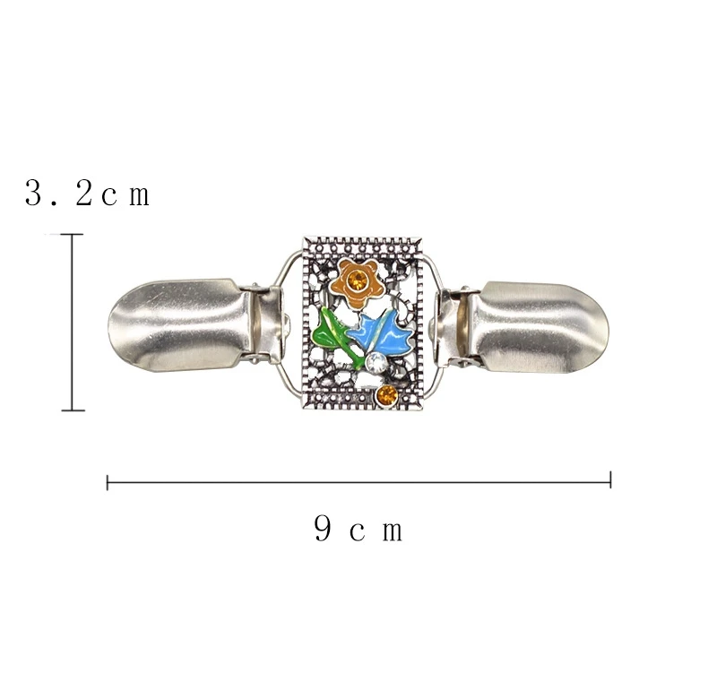 Красочные эмалированные краски цветок-брошь из сплава клип шарфы свитер шаль Хранитель воротник пряжка Держатель Аксессуары для подвязок ювелирных изделий
