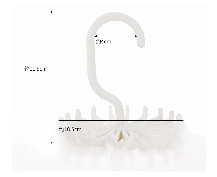 Регулируемые вращающиеся пластиковые полки 20 Шейная стойка для галстука держатель для шарфа вешалка держателей Органайзер стеллаж для хранения с крючком