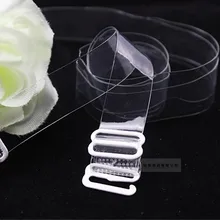 Горячая Распродажа 2 пары 1,8 см металлические скобы для бюстгальтеров не будет производить аллергические Для женщин прозрачный силиконовый бюстгальтер ремни перевязь регулируемый