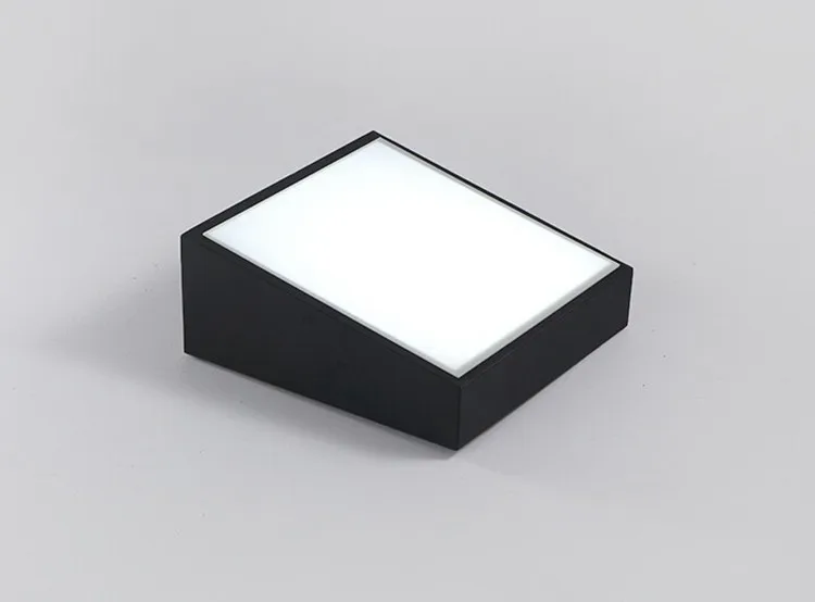 Luz de Teto Moderna Lâmpada Ferro Cozido Pintura Trapezoidal Corpo Acrílico Painel Sala Estar Quarto Loja Luminária Interior Led 6 Cheap Luzes de teto