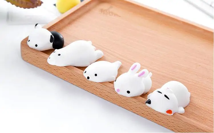 Забавные мини-игрушки для рукопожатия Мягкие силиконовые мягкие животные кошка резиновая кукла Squish анти-стресс шутка игрушка squishie