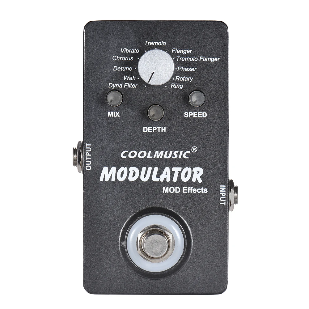 

Hot sale Electric Guitar Digital Modulator Effect Pedal with 11 Modulation Effects True Bypass Full Metal Shell black