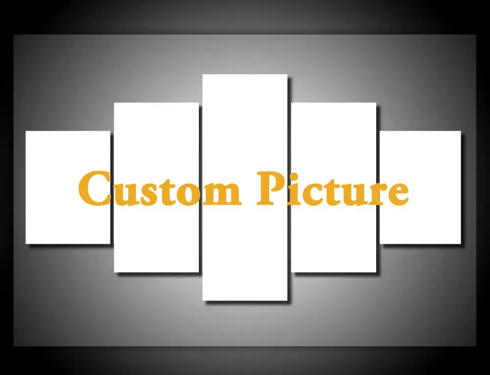

5 Pieces Your Picture,Family or Baby Photo,Favorite Image, Personalized Pictures , Custom Print on Canvas Painting Room Decor