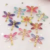 Shiny Colorful Dragonfly Flatback Rhinestone Cabochon Miniature Applique 1 Hole Christmas Ornament DIY Scrapbook Figurines OW80 ► Photo 1/6