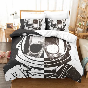 

3d skull Bedding Sets Flowers sugar skull duvet cover with pillowcaseDigital Printing bedline