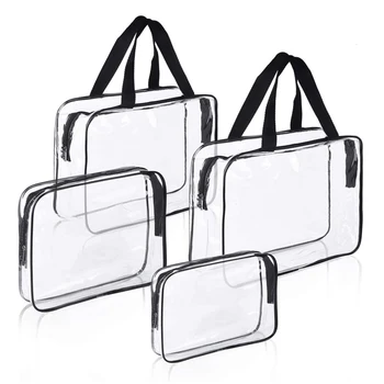 

Multifunctional Transparent Makeup Storage Bag PVC Travel Organizer Clear Makeup Bag Toiletry Bags Make Up Pouch For Women