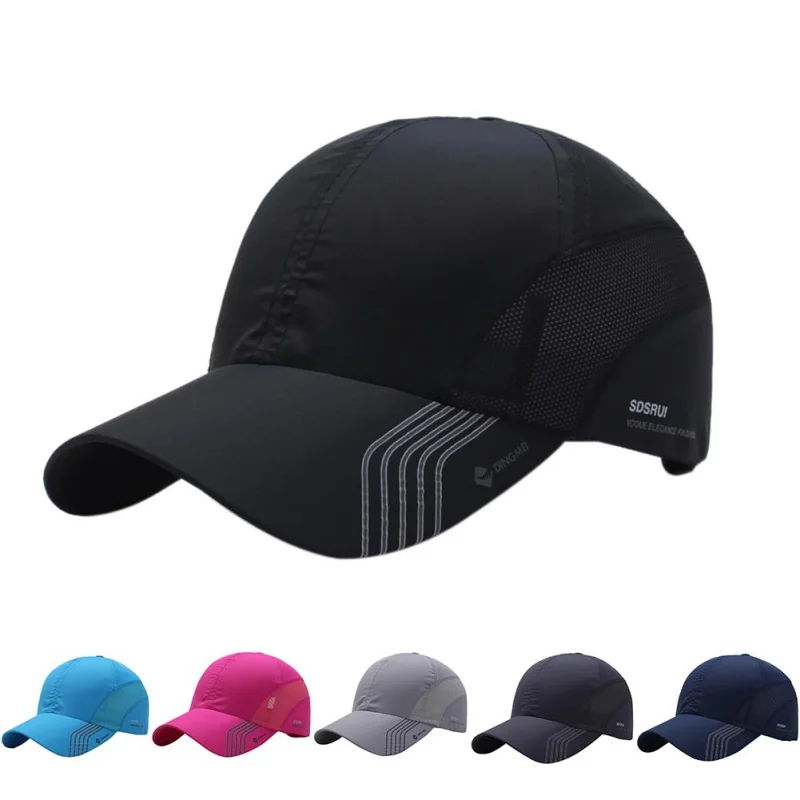 

2018 Men Fishing Cap Quick Dry Mesh Men Outdoor Sport Camping Fishing Caps Bones Sport Climbing Pure Colors Black Grey