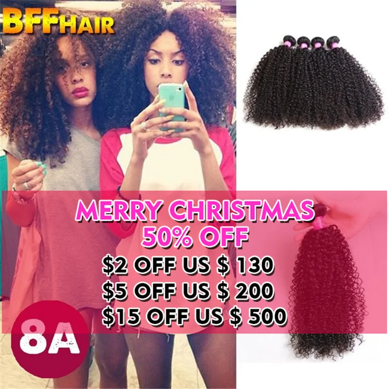 

4 Bundles Peruvian Kinky Curly Virgin Hair Bundle Deals 8A Ali BFF Hair Peruvian Curly Hair 100% Unprocessed Hair Extensions