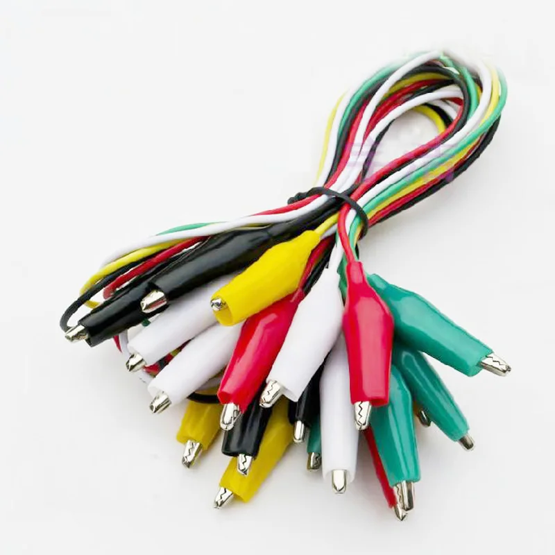 Free Shipping 50pcs/lot Double ended Crocodile Alligator Clips Wire