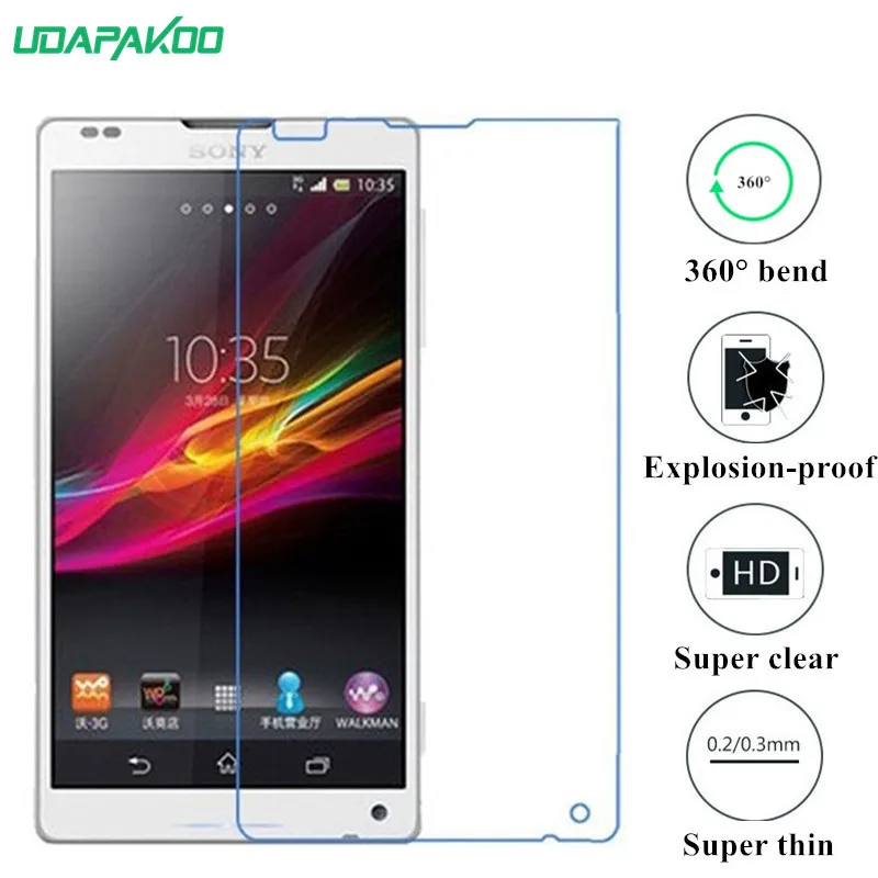 

udapakoo clear Tempered (soft glass) film for Sony Xperia ZL L35H Nano Explosion-proof glass Screen Protector