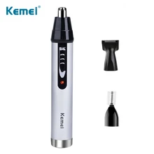 Kemei 3 в 1 электрическая Ушная повязка для носа Бритва для бровей зарядная вибрисса нож волосы для лица бритые и нос