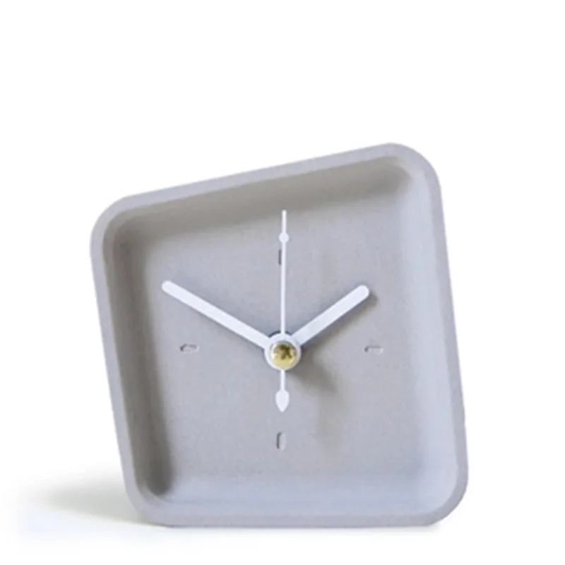

Concrete clock silicone mold cement bedroom bedside table clock set clock pendulum die