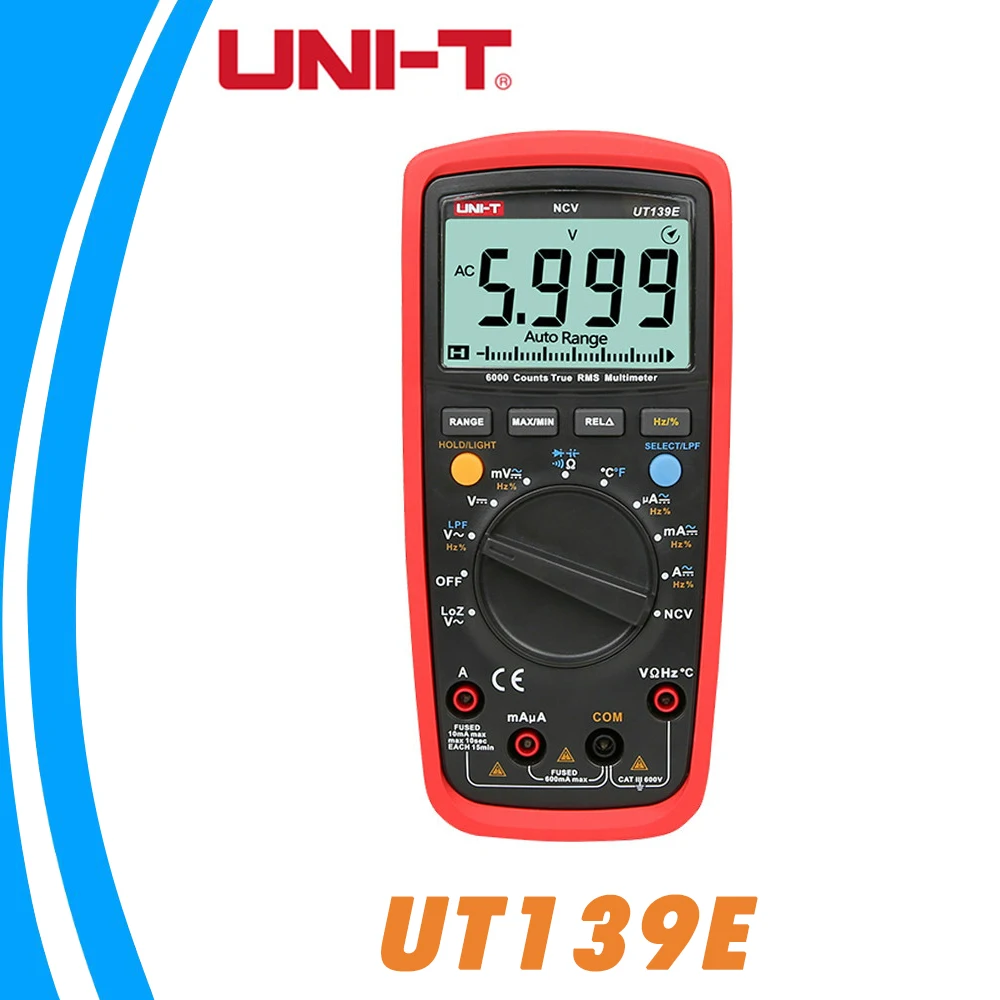 UNI T UT139E True RMS цифровой мультиметр LPF фильтр низких частот 6000 граф низкое