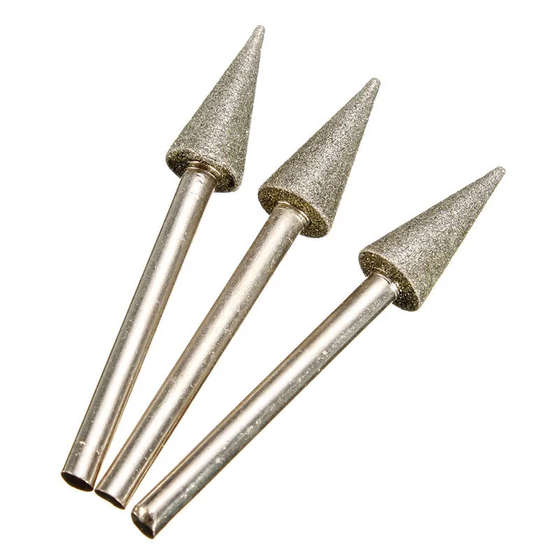 

3pc Emery grinding head suits for Dremel rotary tools Dremel accessories for carving machine grinding mill cone-shape