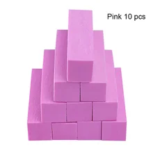 10 шт лак для ногтей зеленый розовый белый Форма пилочка блок шлифовальная Губка шлифовальная полировка УФ-гель для ногтей маникюр инструмент для дизайна ногтей