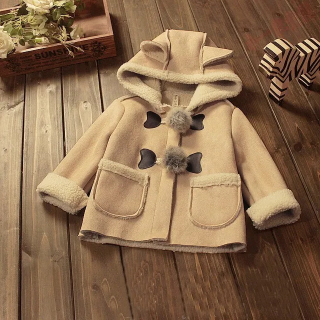 BibiCola/Рождественская куртка для маленьких девочек длинные осенне-зимние куртки для детей, детская теплая одежда утепленные меховые пальто От 2 до 5 лет