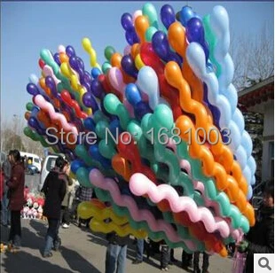 

880pcs/lots Long spiral Latex screw Balloons for Festival Party Decoration(Random send various colors)