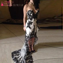 Weiß Meerjungfrau Ballkleider Hoch Niedrig Sweetheart abendkleider vestido de festa Party GownsZ400