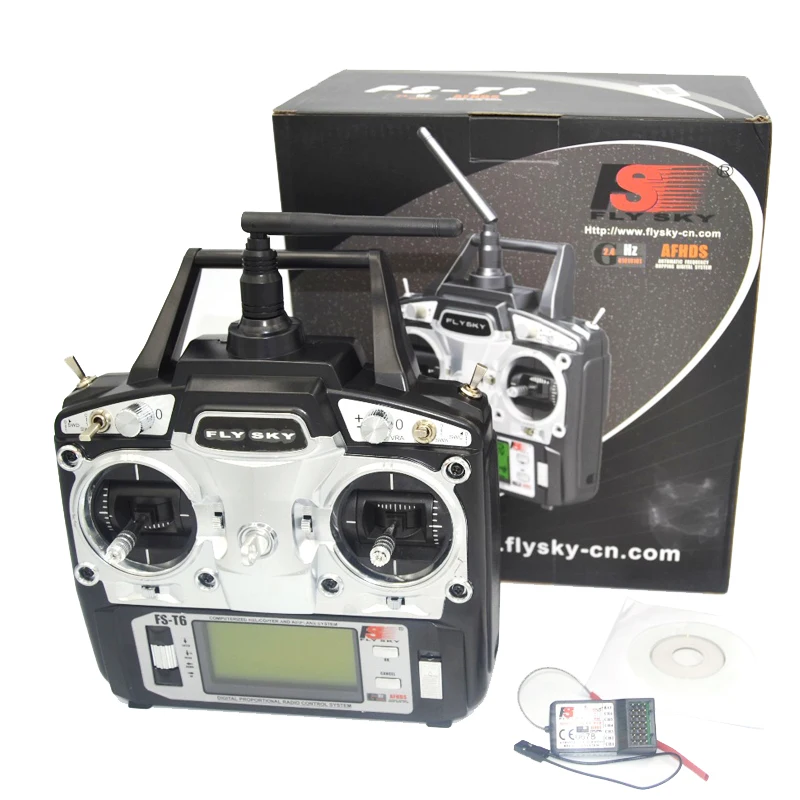 

FlySky FS-T6 2.4G 6CH TX RX FS-R6B RC Radio Control Transmitter Receiver System