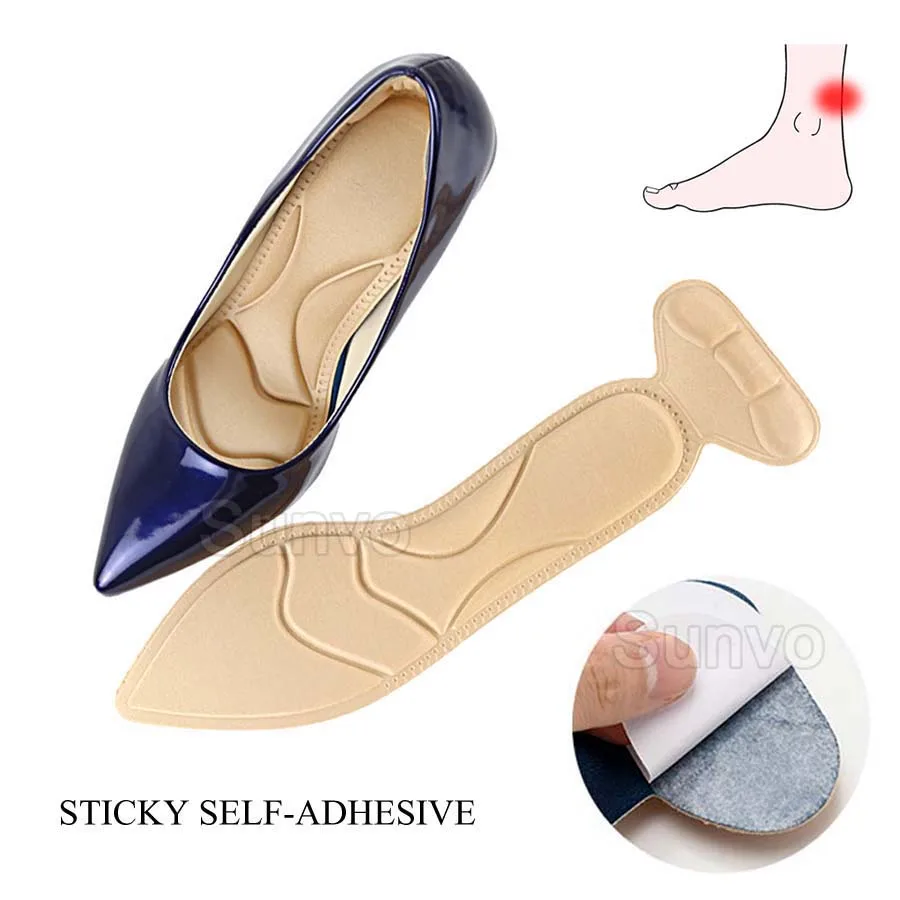 Sunvo Flat Feet Arch Support Insoles for Women High Heels Sandals Inner  Soles Anti-Slip Shoes Inserts Feet Care Massage Insoles