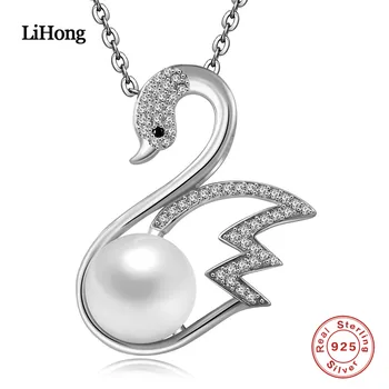 

100% 925 Sterling Silver Jewelry Noble Swan Pendant Necklace Woman Jewelery Wedding Gift