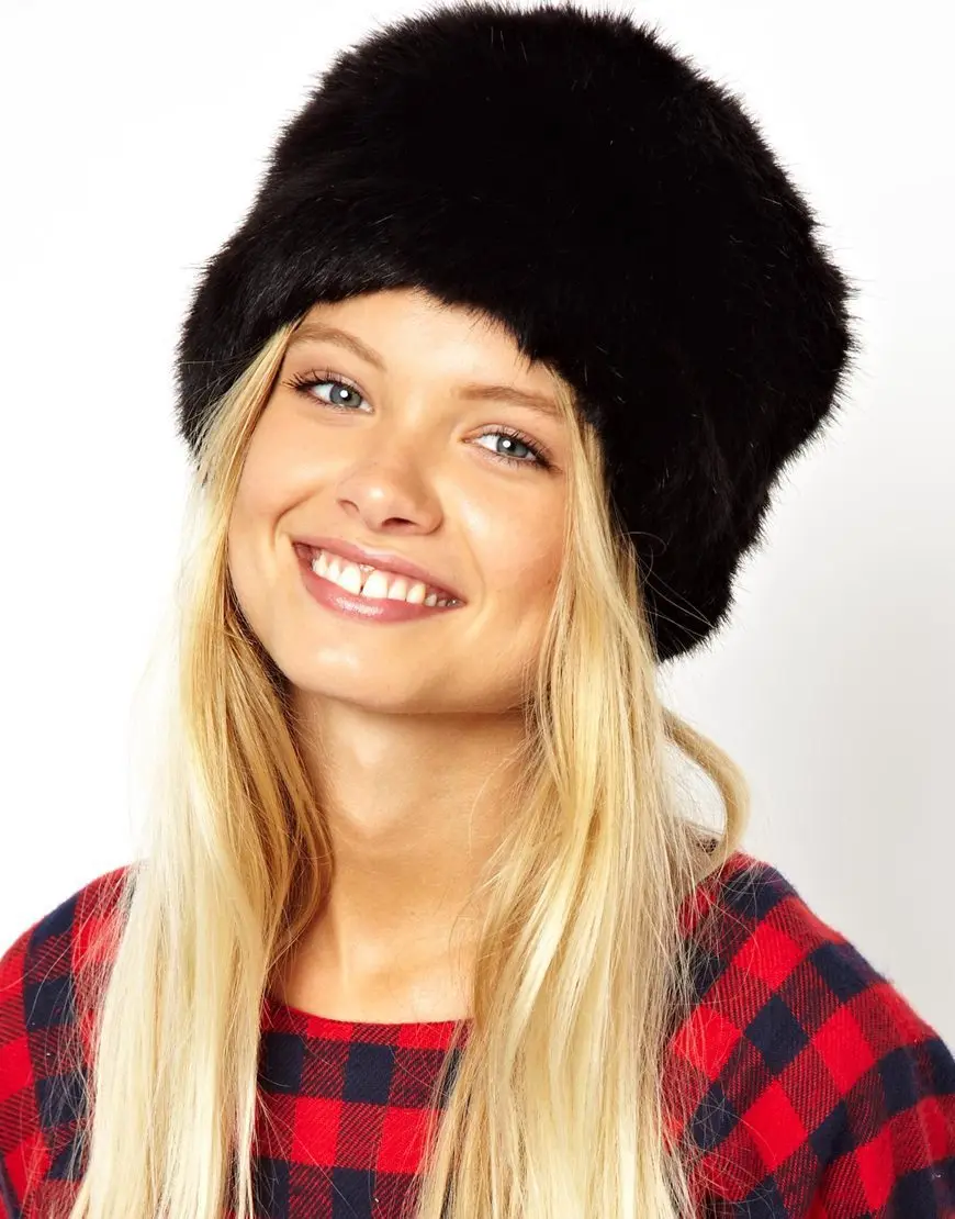 Winter Fashion Women's Hats Lady Fluff Cap Soft Warm Faux Fur Beanies