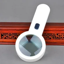 10x65 мм с подсветкой Бытовая Офис Чтение лупы Посвящается Handheld увеличительное Стекло Лупа с подсветкой для поля Тесты