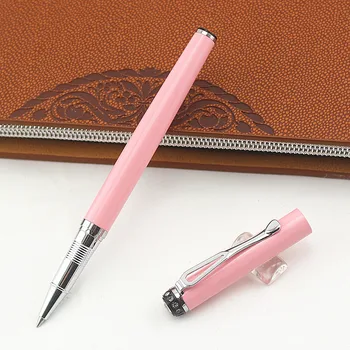 

Jinhao 301 Kawaii Pink and Silver Clip Roller Ball Pen with Diamond 0.7mm Metal Ballpoint Pens School Office Supplies gel pen