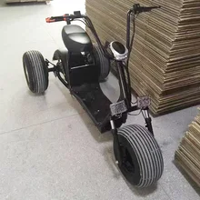 Free shipping NO TAX Triple 3 wheel citycoco fat tire harley electric scooter with 1000W hub motor