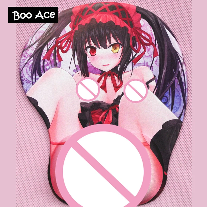 Коврик для мыши с мягким дном Tokisaki Kurumi Anime 3D силиконовый гелевый коврик