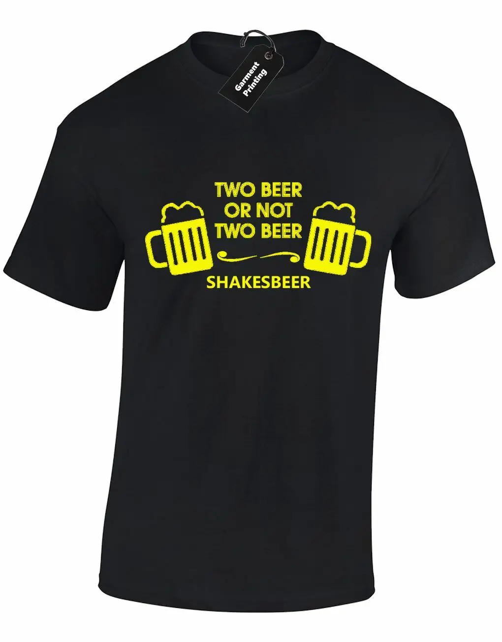 TWO BEER OR NOT TO BE MENS T SHIRT FUNNY SHAKESPEARE TEE Comfortable Shirt Casual Short Sleeve | Мужская одежда