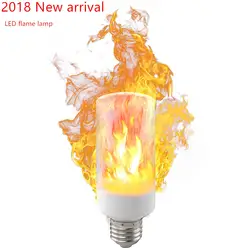 2018 Новый E27 E14 B22 светодиодный пламя лампы светодиодный эффект пламени лампочки 5 Вт 9 Вт мерцающего эмуляции огонь освещение для Рождества