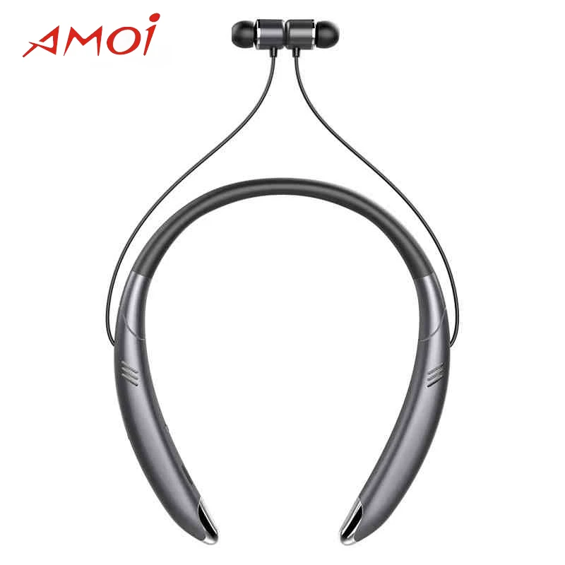

Amoi Bluetooth 4.1V Wireless V8 Headset with Headphone/speaker dual use for Samsung S9 S9 Plus Chinese/English switch Earphone
