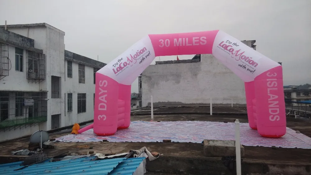 

Bold pink inflatable advertising arch come with free air blower