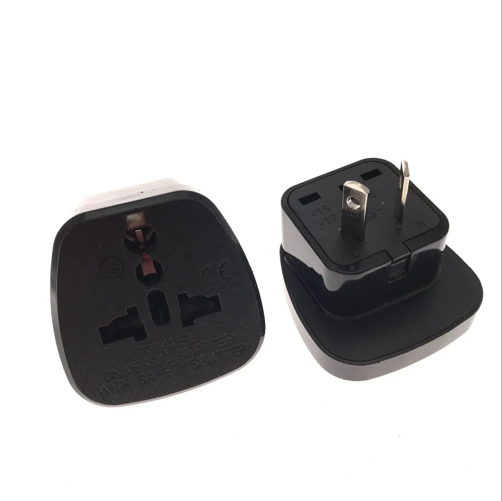 black 2pin AU Australia New Zealand Argentina Power Converter Electric Plug power Socket Adapter US/UK/EU to NZ Travel | Обустройство
