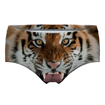 

2018 New arrival women's swimwear 3D print tiger triangle shorts summer beach trunk female swimsuits comfortable swimwear women