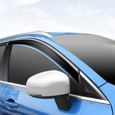 

4* Plastic Exterior Side Window Deflector Cover Trim For Volvo XC60 2018