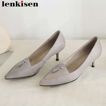 

2019 European superstars stiletto high heels oxford pointed toe natural leather oxford pointed toe office new fashion shoes L81