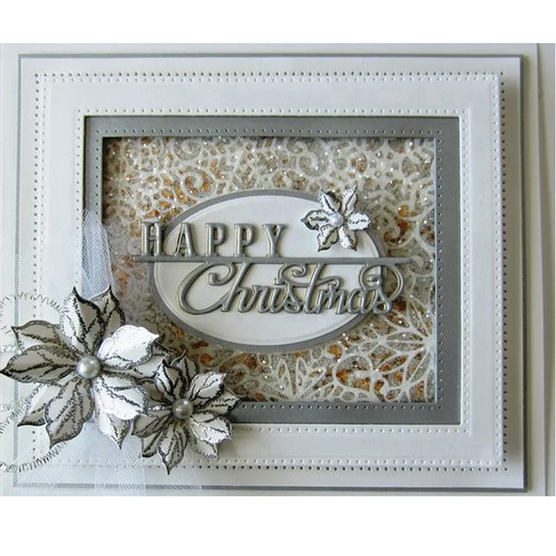 

Happy Christmas English Word Letter Metal Cutting Dies Stencils for DIY Scrapbooking/photo album Decorative Embossing Paper Card