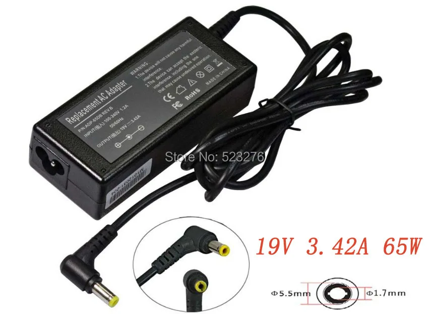 OEM 65 Вт 19 в 5 а 1 7*3050 мм адаптер питания переменного тока для ноутбука ACER aspire 3600 3650 9400